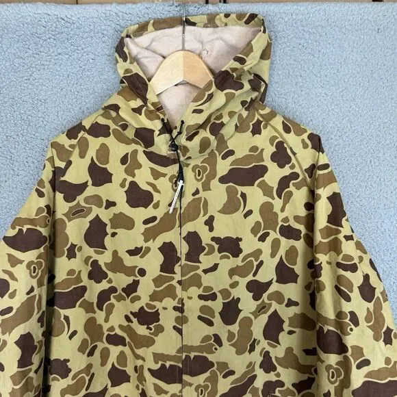 Vtg 1960’s LL Bean Duck Camo Jacket Waterproof Long Men’s Large‎ Canvas